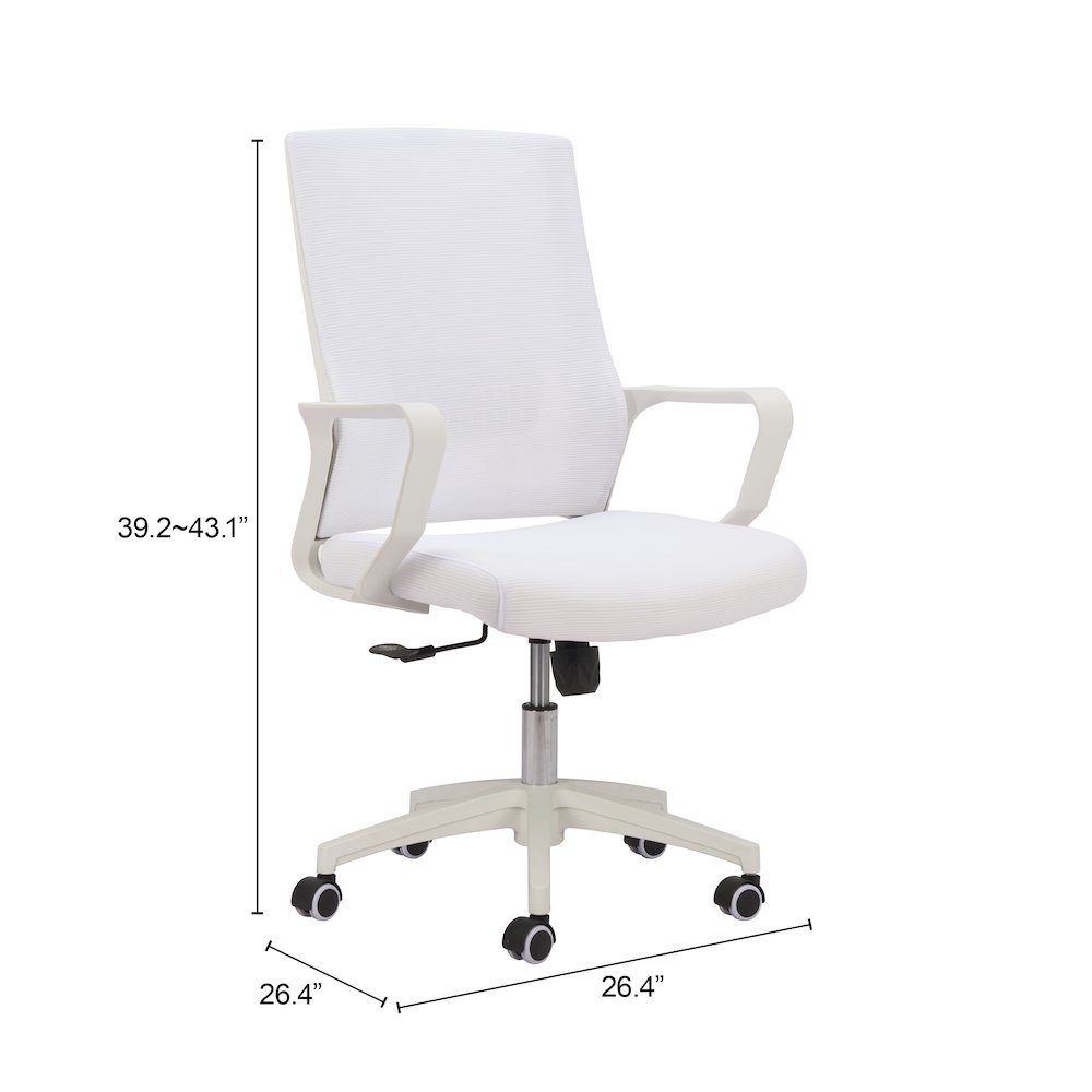 Jett Low Back Office Chair White. Picture 7