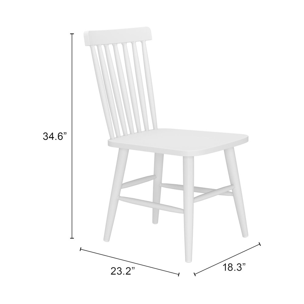 Zeilen Dining Chair (Set of 2) White. Picture 7