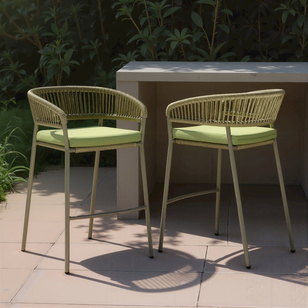 Skye Barstool (Set of 2) Green. Picture 8