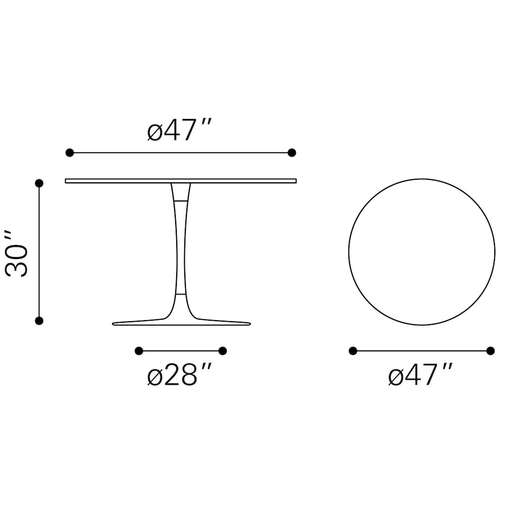 Phoenix Dining Table White. Picture 10