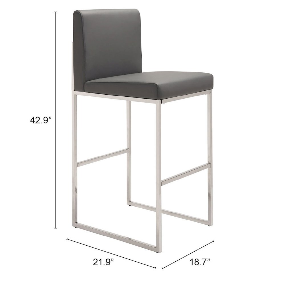 Genoa Barstool Gray. Picture 9