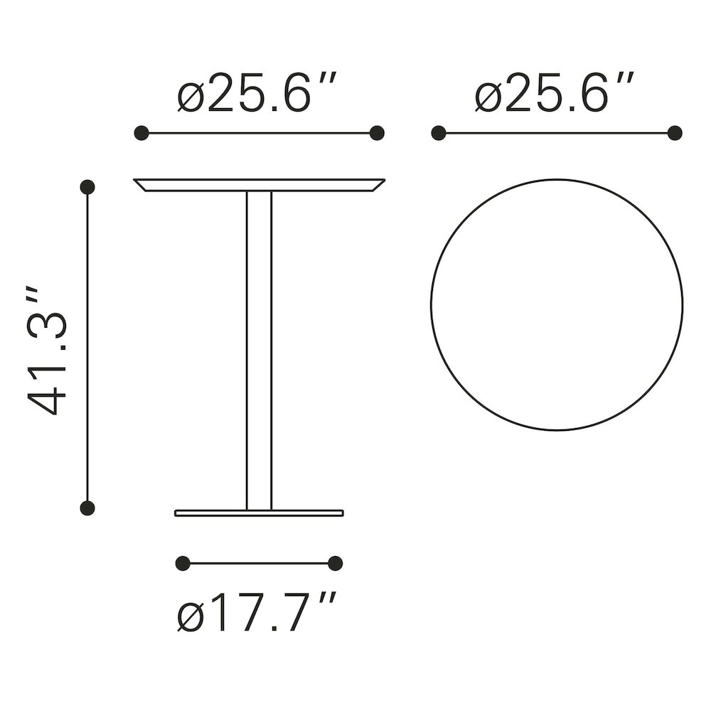 Bergen Bar Table Walnut. Picture 4