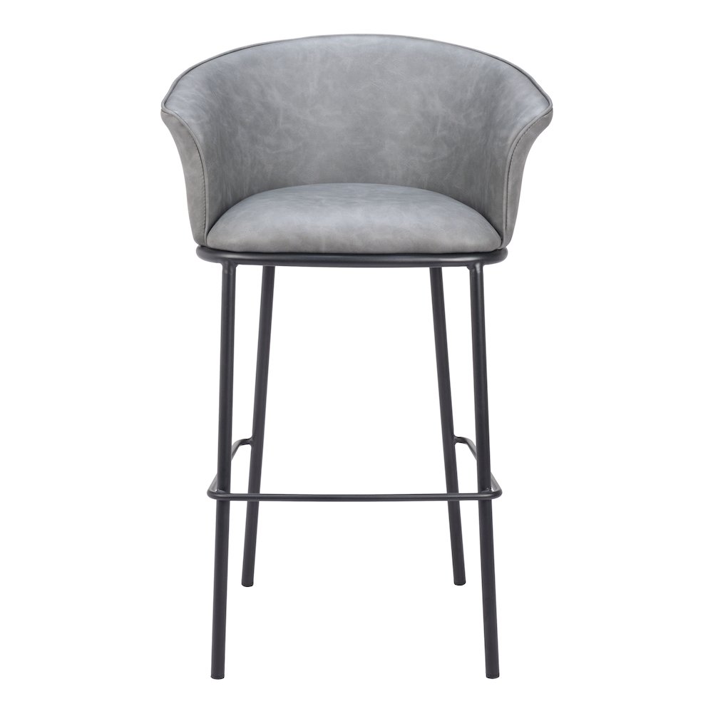 Garston Barstool Gray. Picture 3