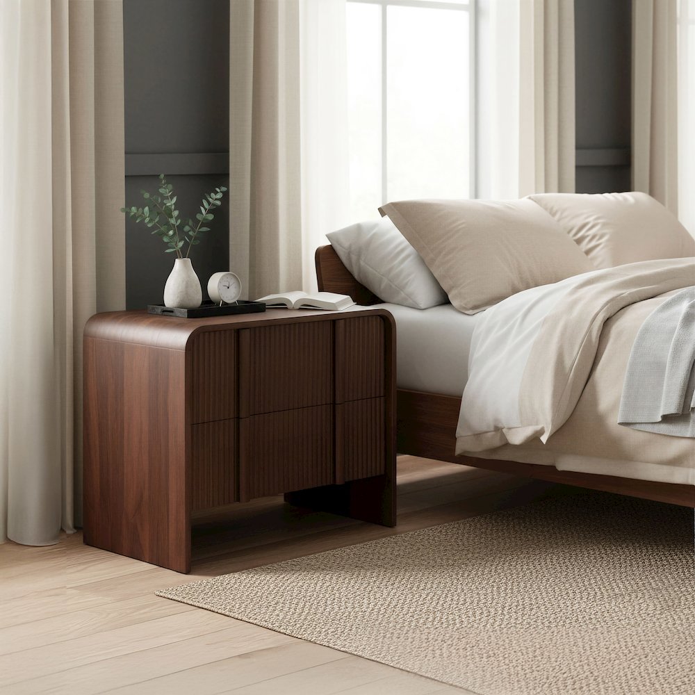 Calipso Nightstand Walnut. Picture 2