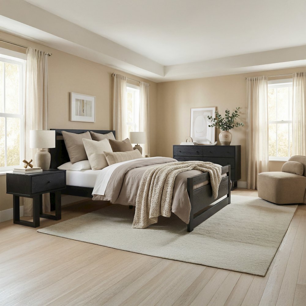 Repos Queen Bed Black. Picture 10