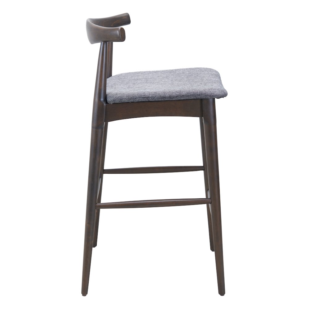 Tuzka Barstool (Set of 2) Gray & Espresso. Picture 2
