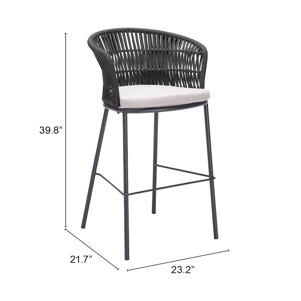 Freycinet Barstool (Set of 2) Black. Picture 7