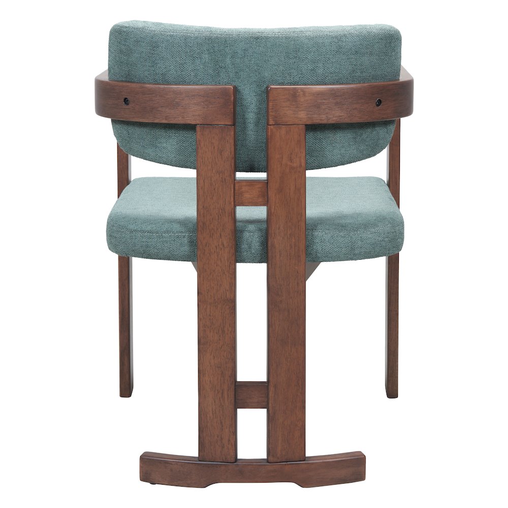 Poly Dining Chair Moss Gray & Walnut. Picture 4