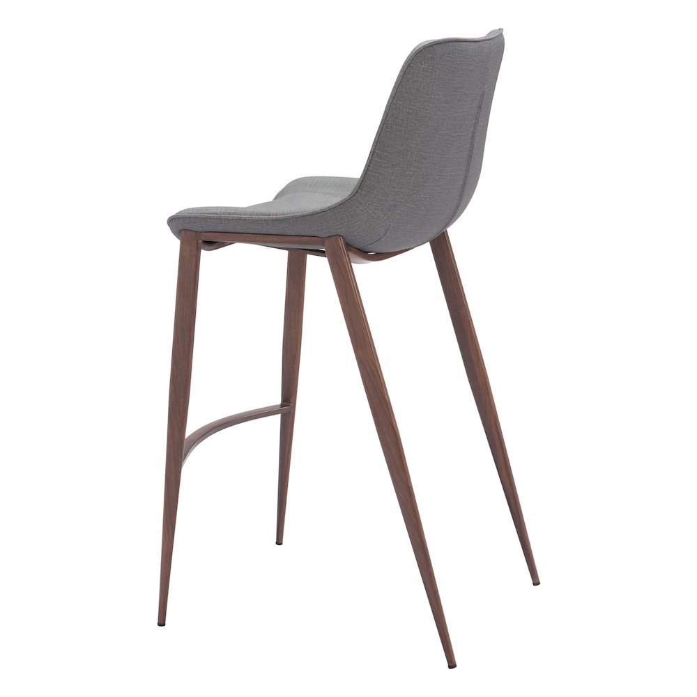 Magnus Barstool (Set of 2) Slate Gray & Walnut. Picture 5