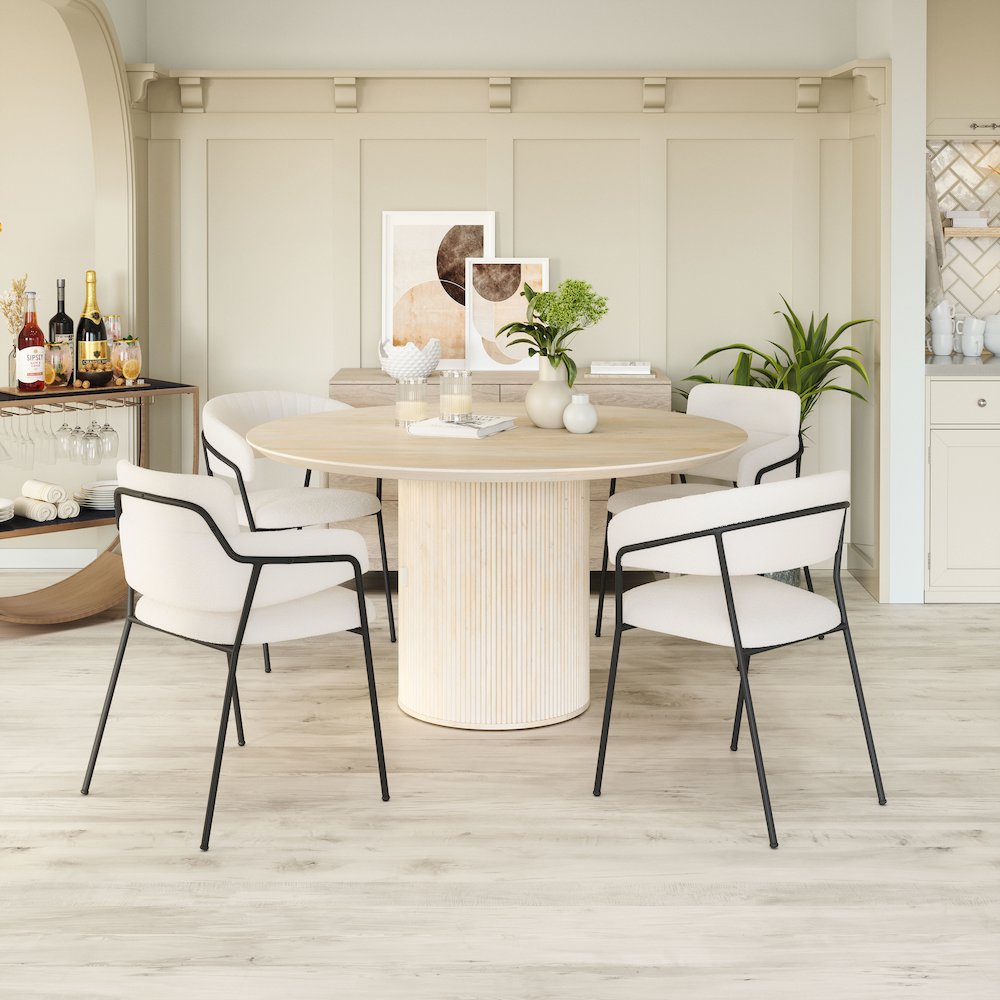 Marcel Dining Chair (Set of 2) Cream. Picture 9