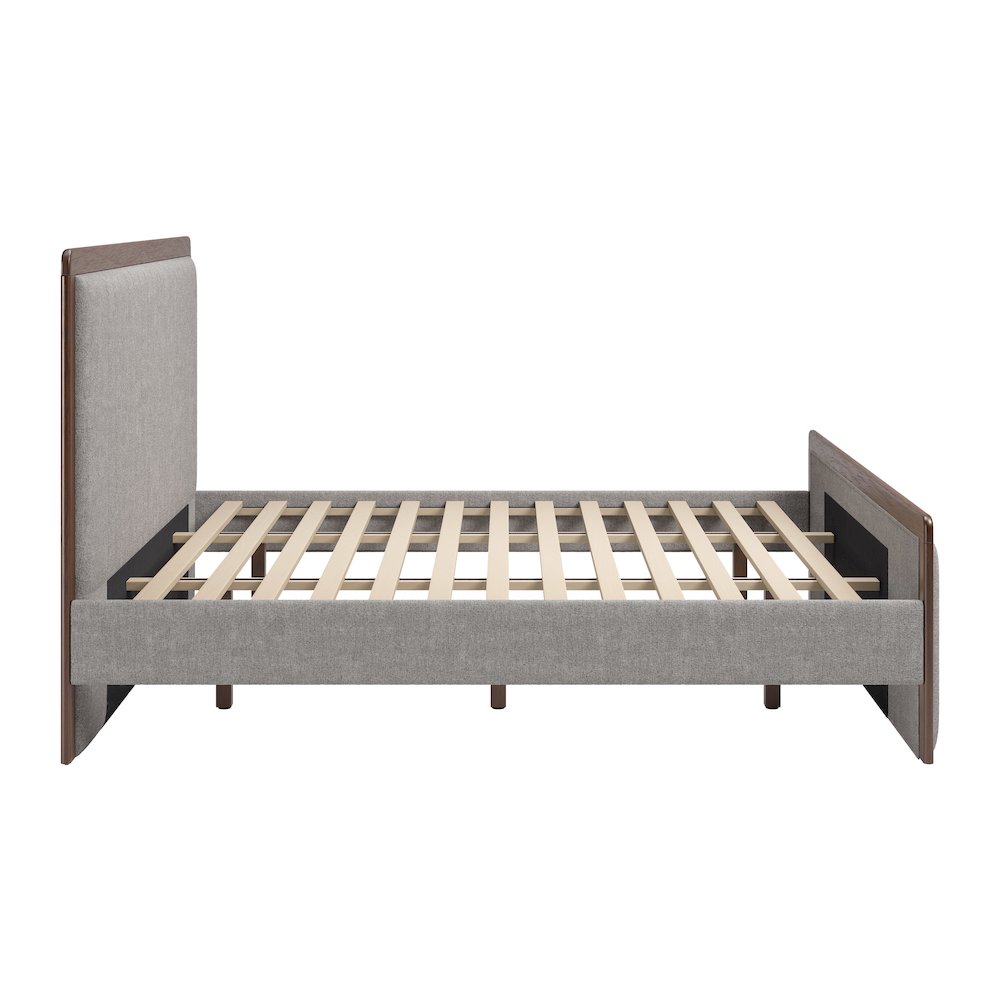 Somune King Bed Gray & Walnut. Picture 5