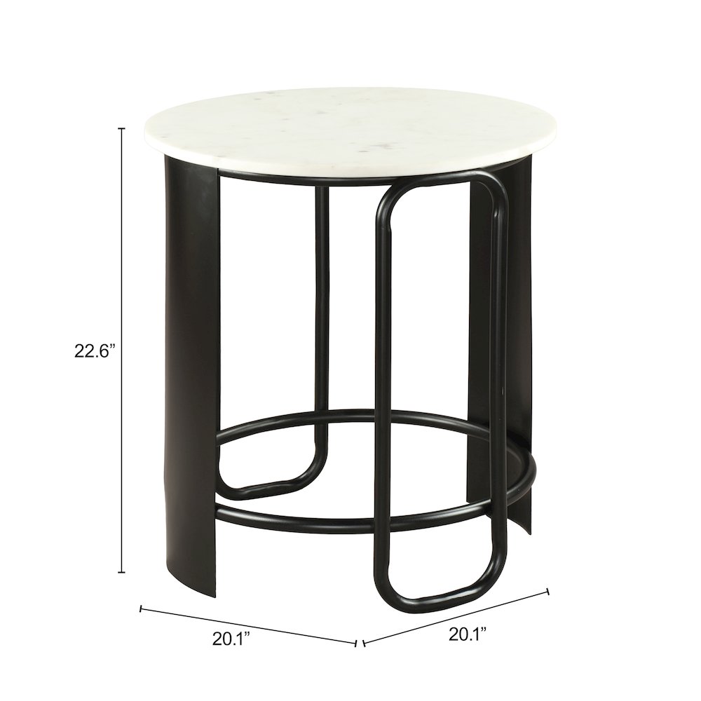 Obel Side Table White & Black. Picture 7