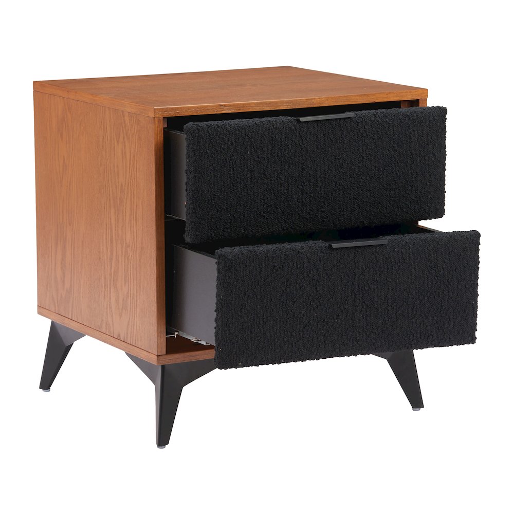 Zarif Nightstand Black & Walnut. Picture 11