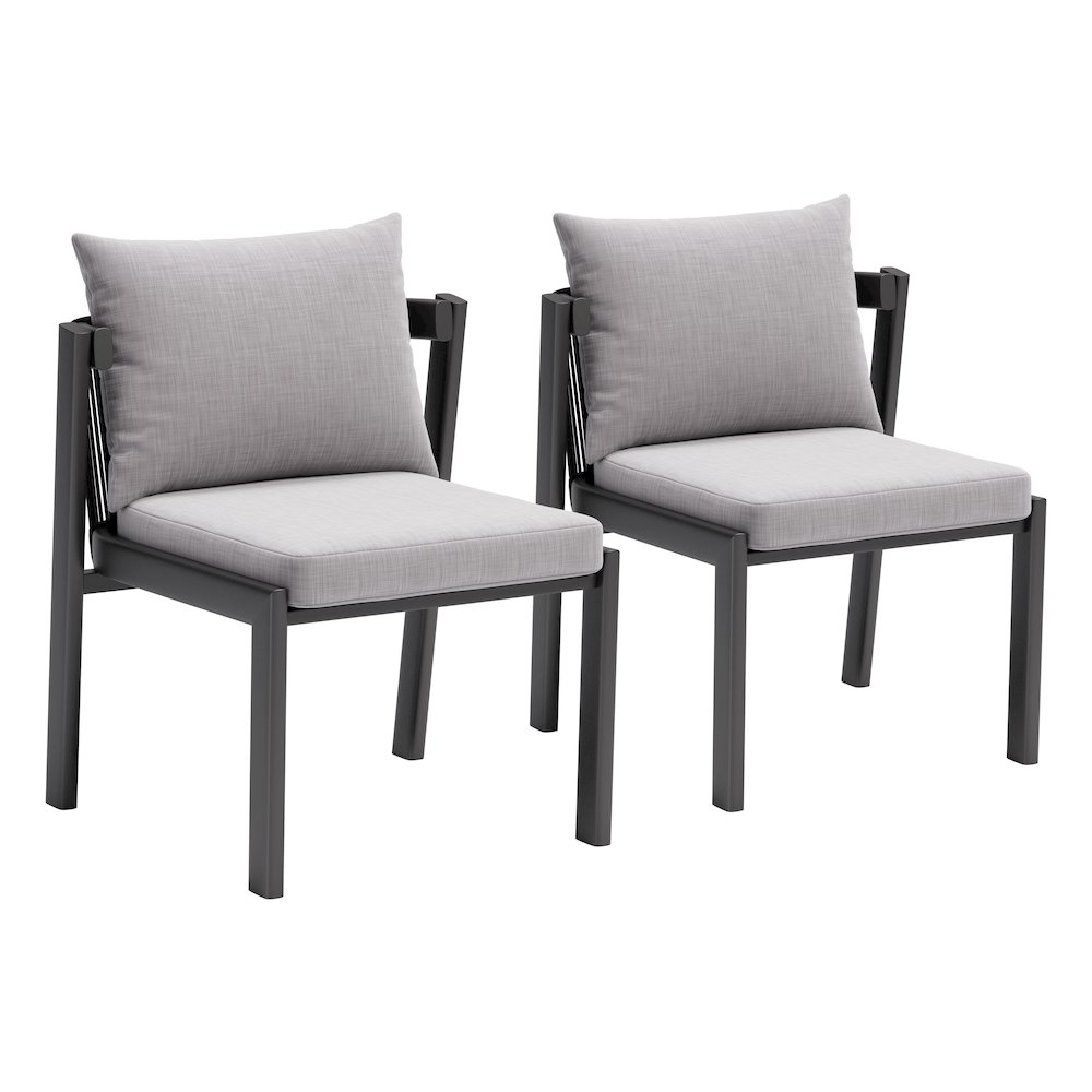 Horizon Dining Chair (Set of 2) Gray. Picture 6