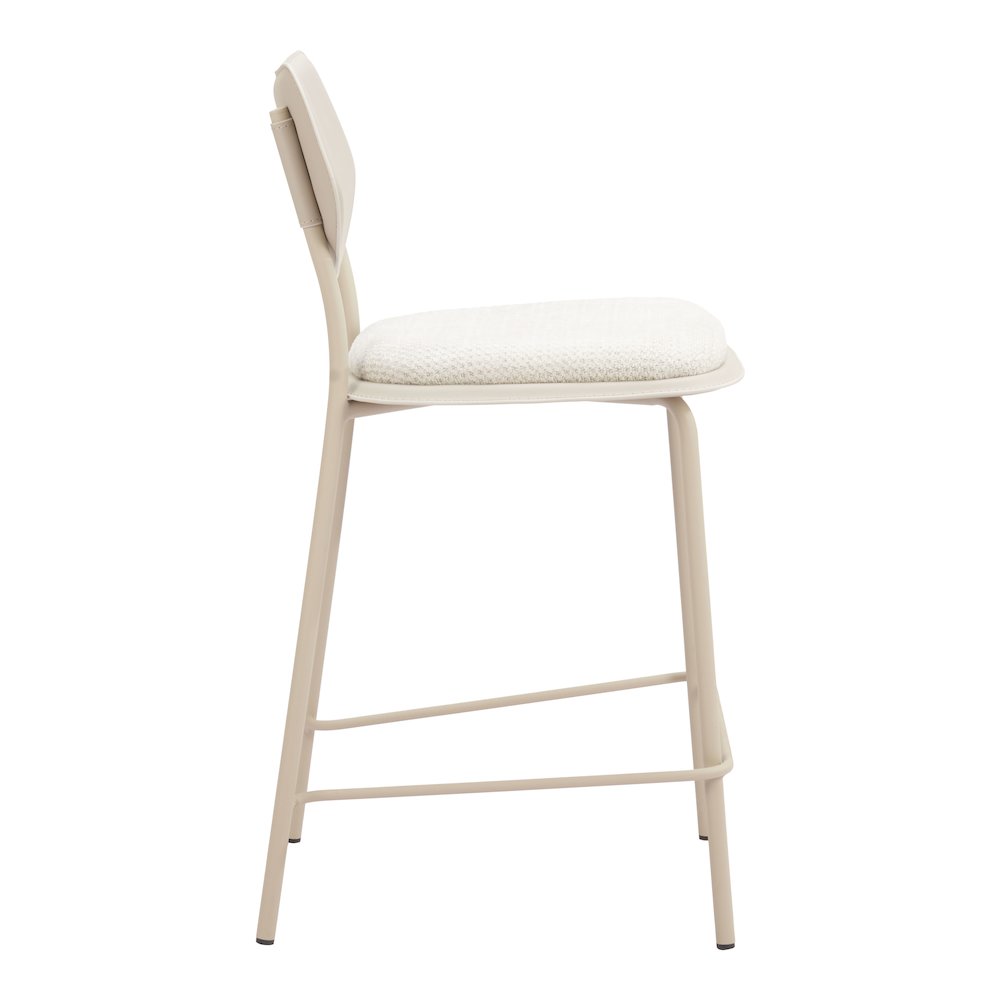 Zeal Counter Stool (Set of 4) Light Gray & Beige. Picture 2