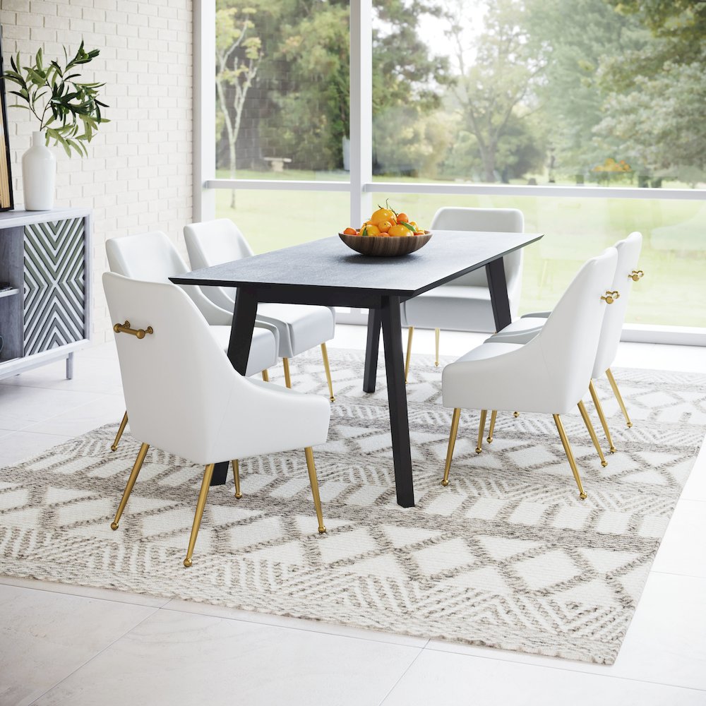 Maxine Dining Chair White & Gold. Picture 10