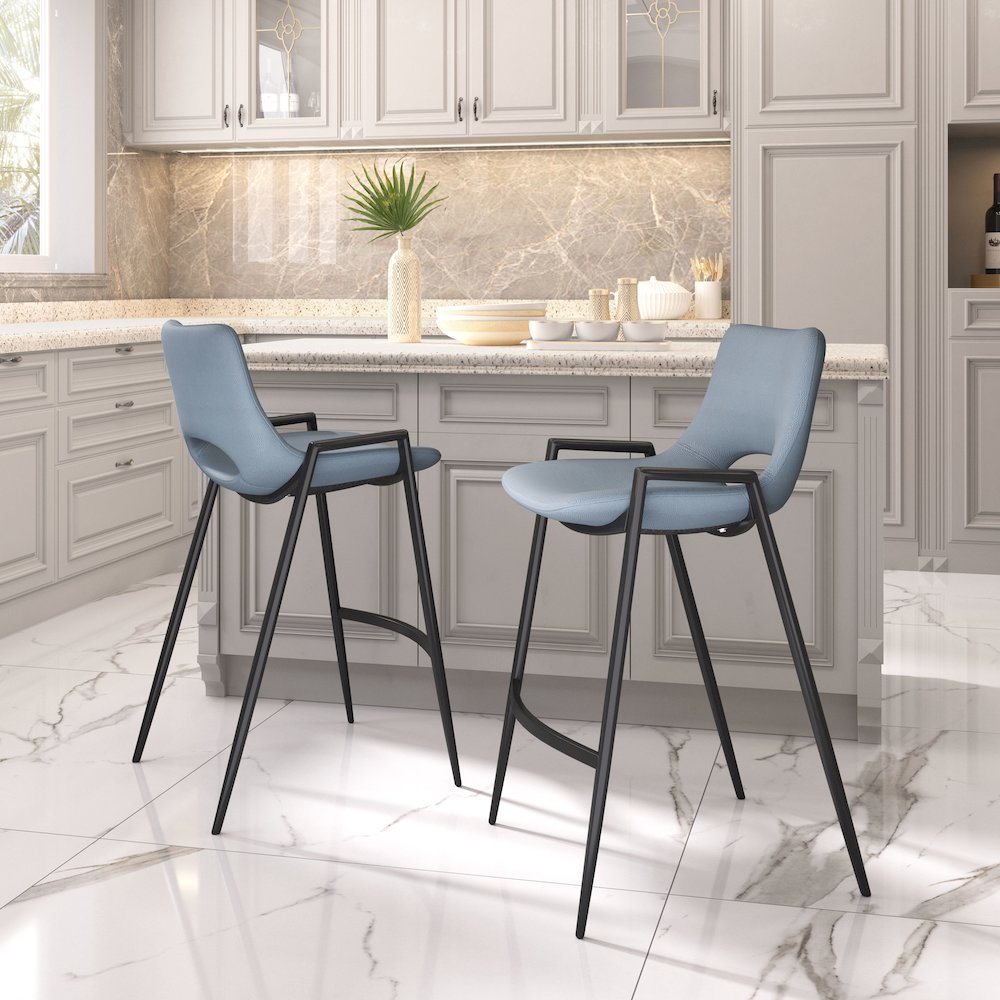 Desi Counter Stool (Set of 2) Azure Gray. Picture 8