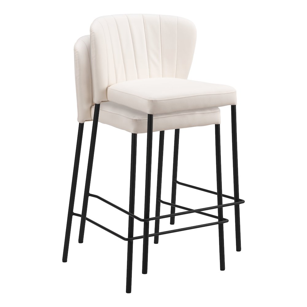 Linz Counter Stool (Set of 2) Cream. Picture 11