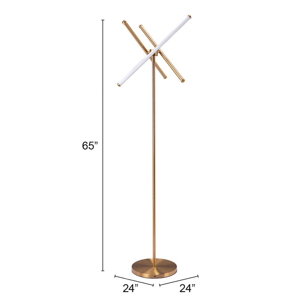 Garza Floor Lamp Brass. Picture 11