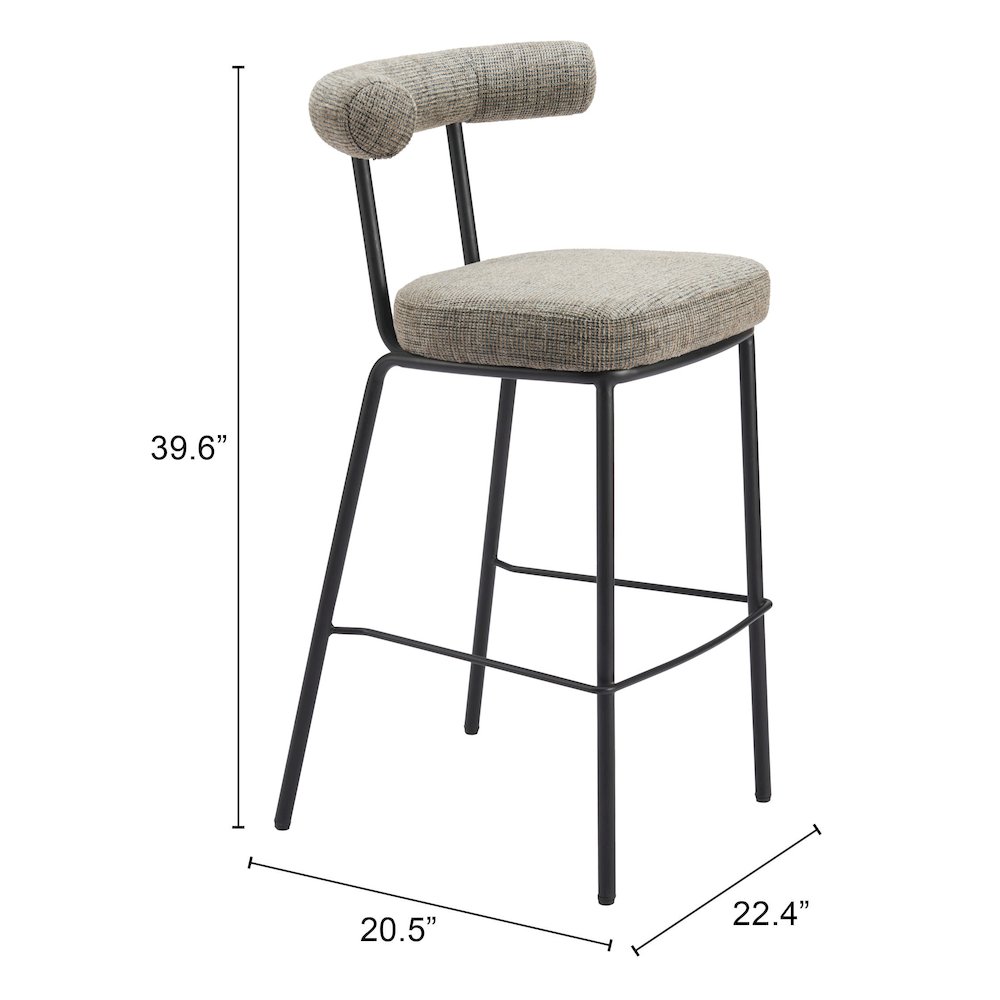 Kede Barstool Green Tweed. Picture 7