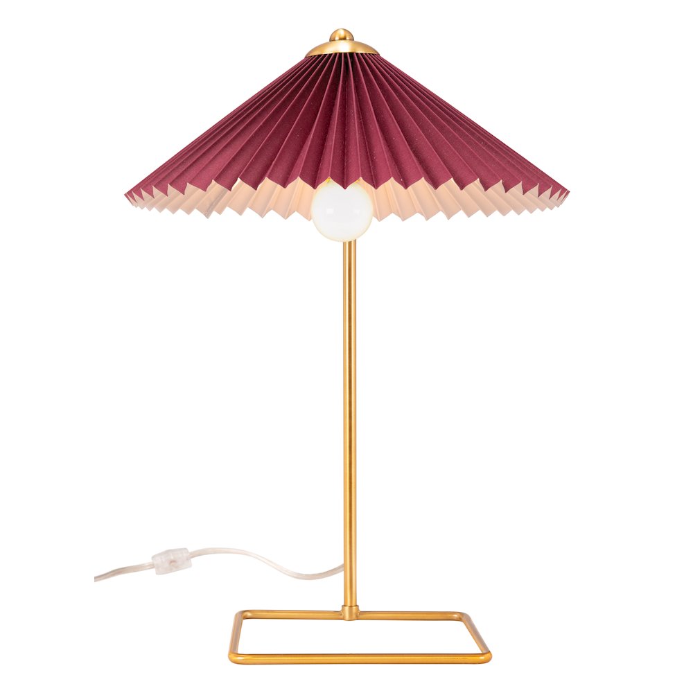 Charo Table Lamp Red & Gold. Picture 3