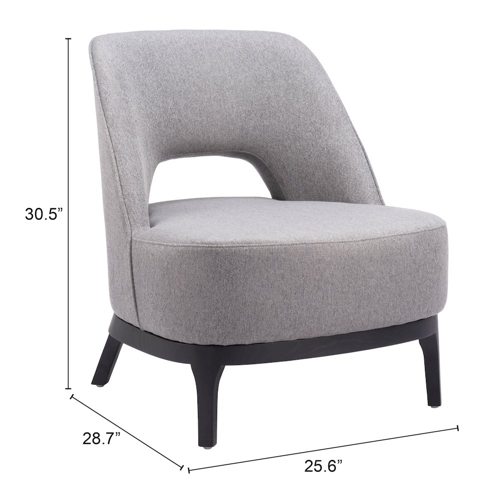 Mistley Accent Chair Gray. Picture 9