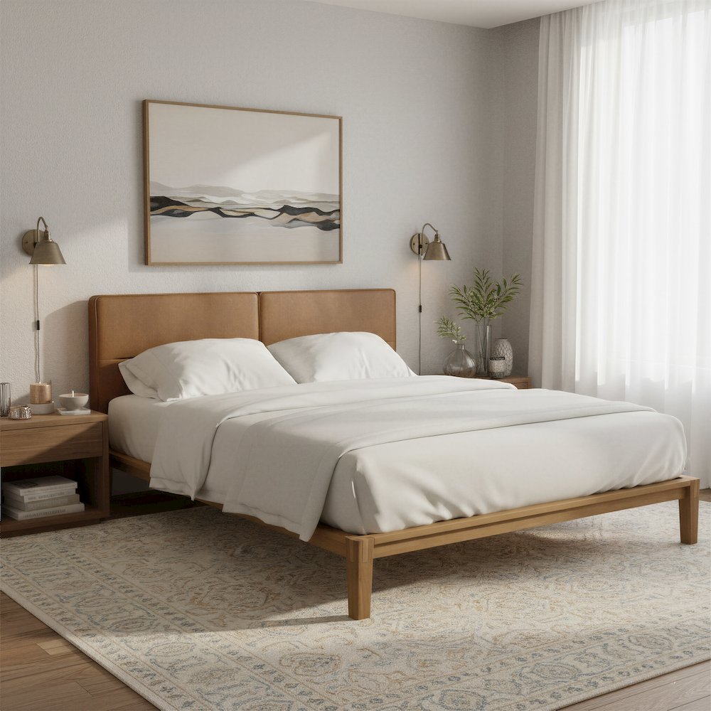 Cove Floating Queen Headboard Brown. Picture 4