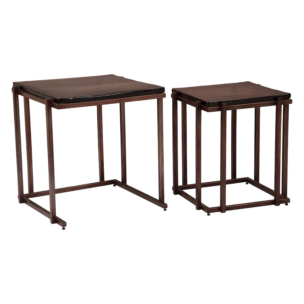 Shimai Nesting Tables (2-Piece) Bronze. Picture 3