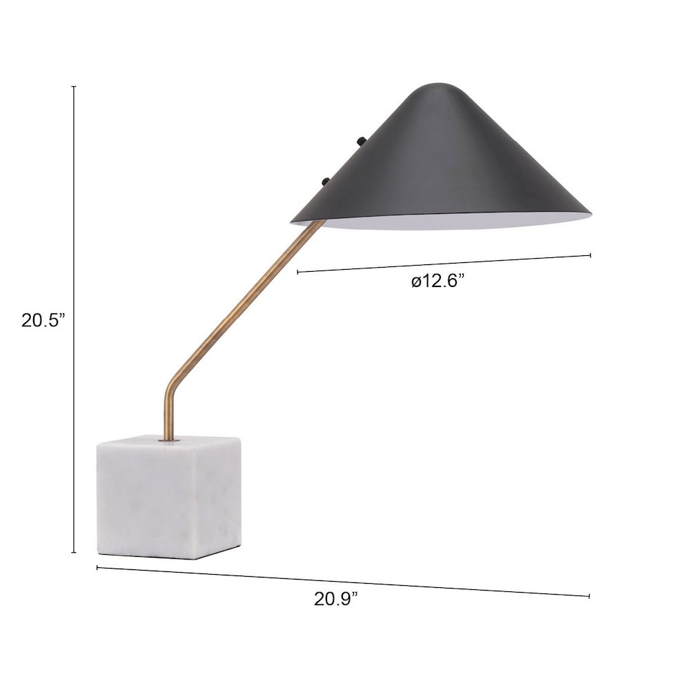 Pike Table Lamp Black & White. Picture 4