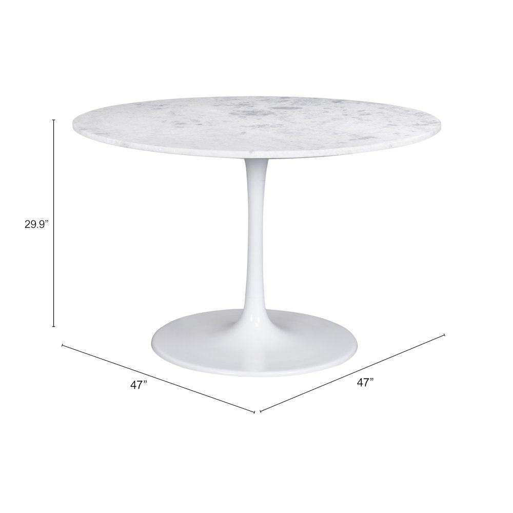 Phoenix Dining Table White. Picture 7
