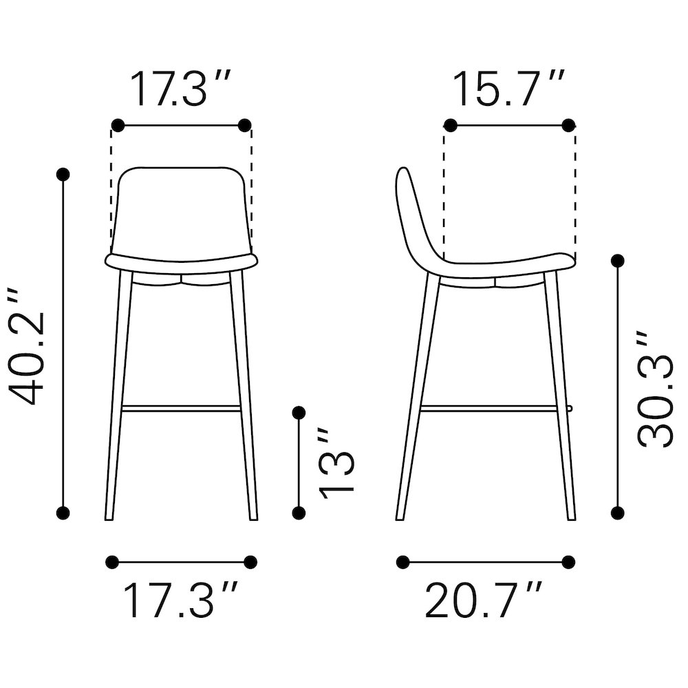 Tangiers Barstool (Set of 2) White. Picture 6