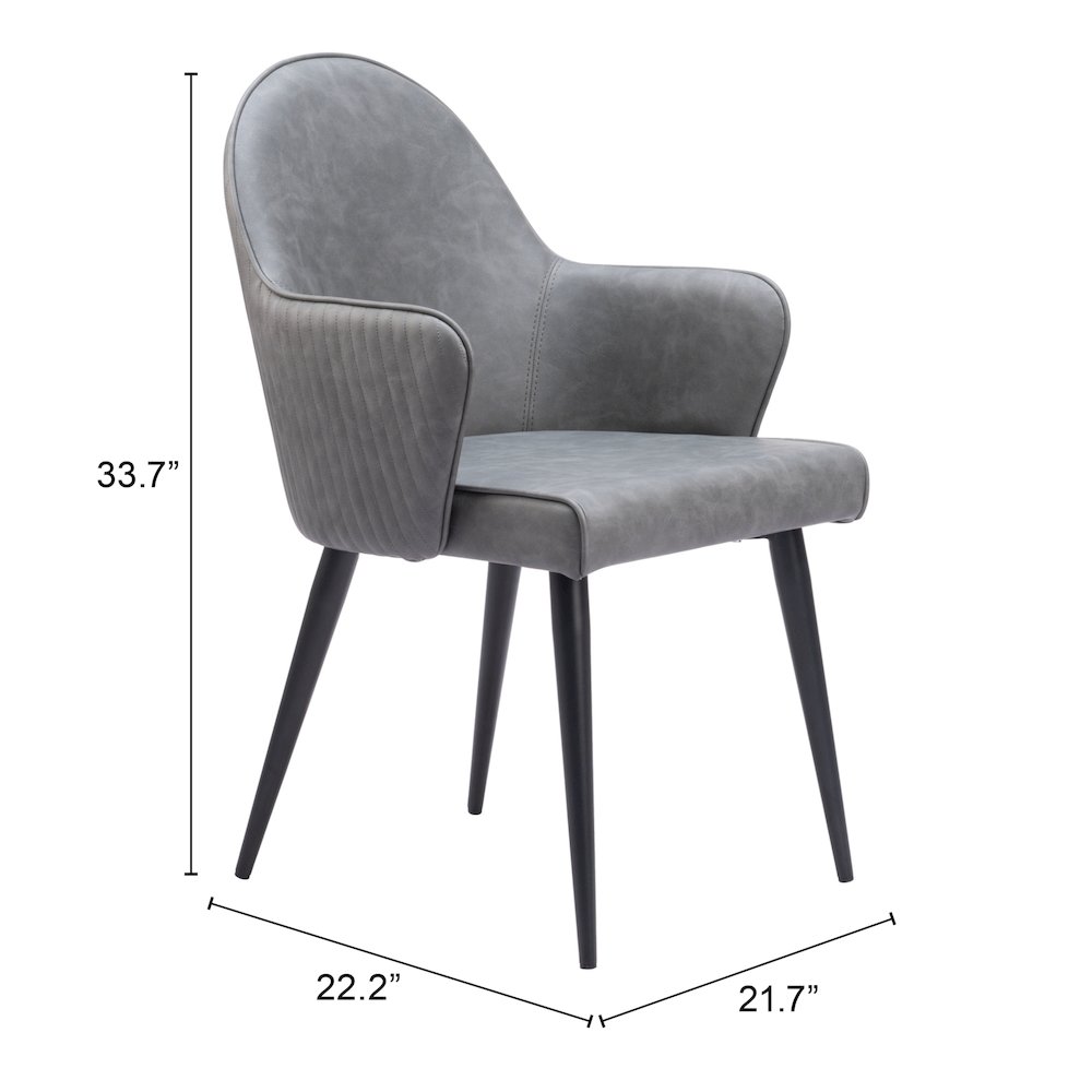Silloth Dining Chair Gray. Picture 7