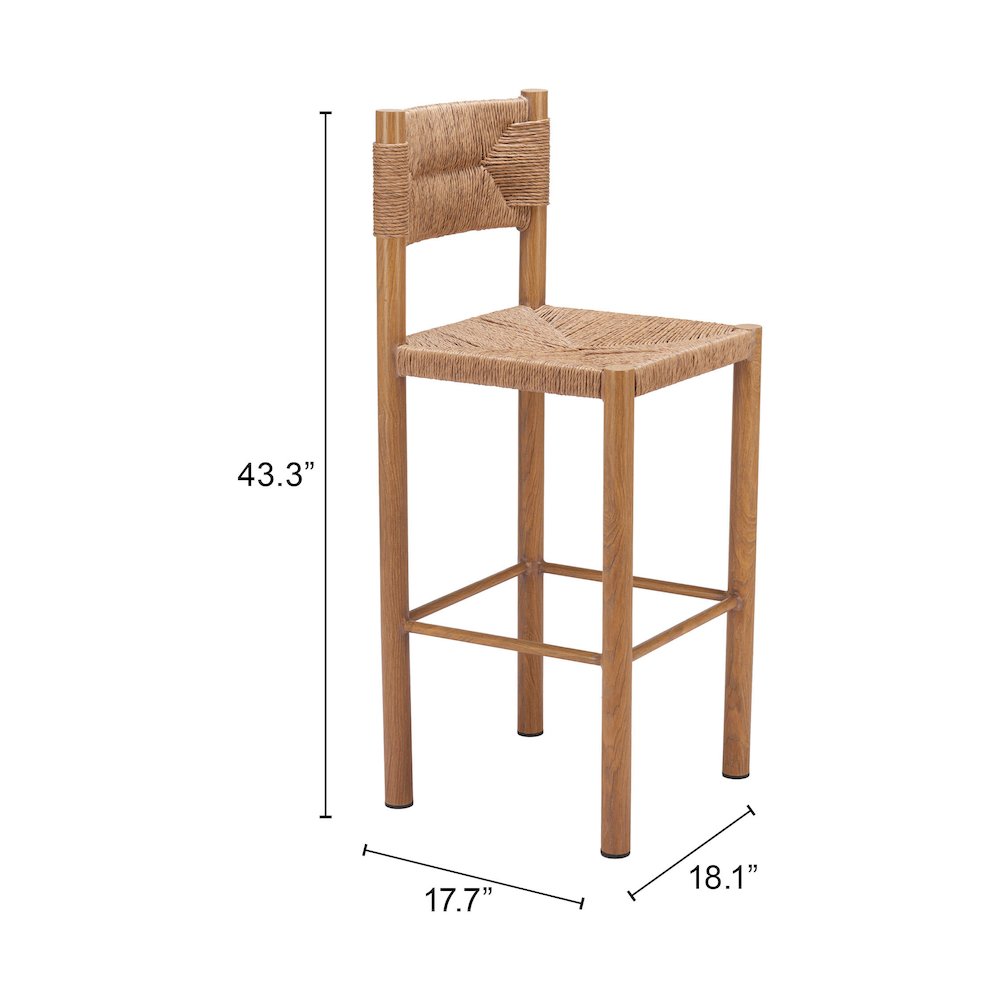 Iska Barstool (Set of 2) Natural. Picture 7