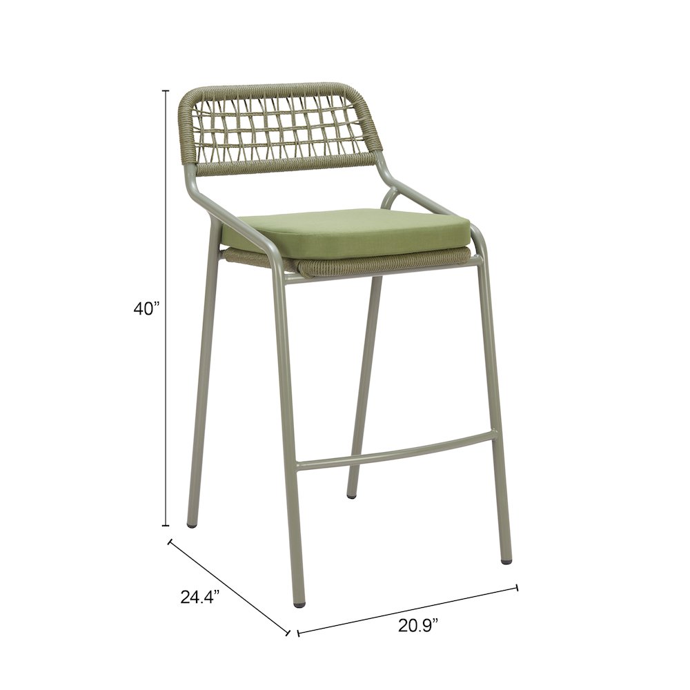 Rio Barstool (Set of 2) Green. Picture 7