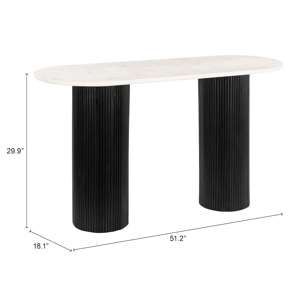 Izola Console Table White & Black. Picture 7