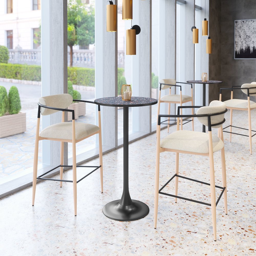 Equinox Barstool Oyster Gray & Natural. Picture 10