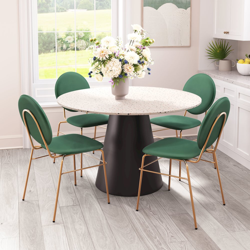 Jorf Dining Table Beige & Bronze. Picture 8