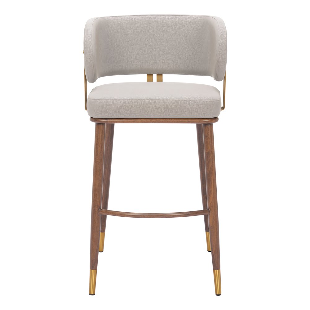 Brew Barstool Beige & Walnut. Picture 3