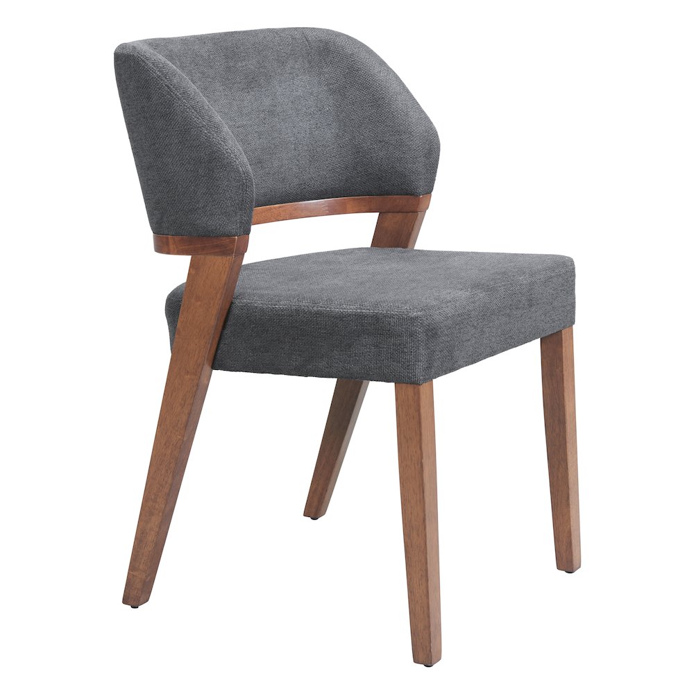 Sunobu Dining Chair (Set of 2) Azure Gray & Walnut. Picture 1