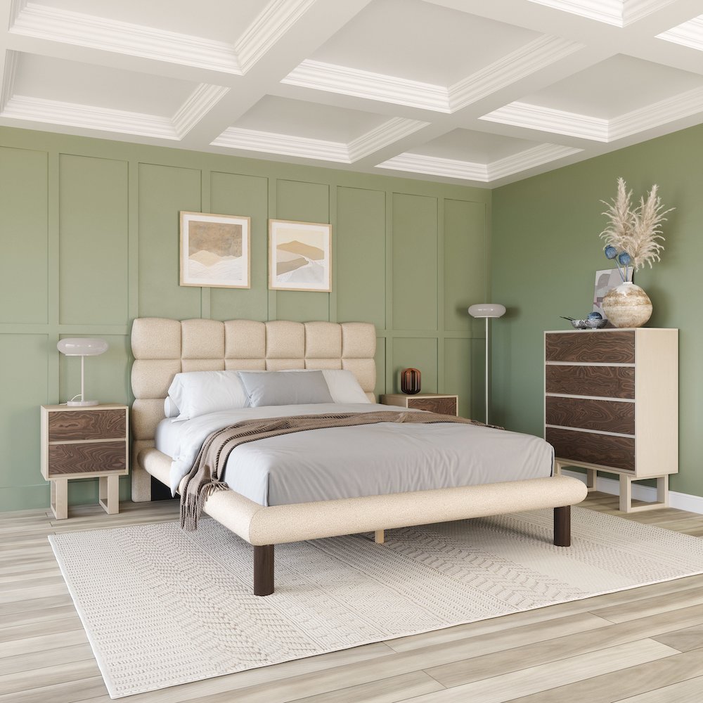 Placid Queen Bed Beige. Picture 9