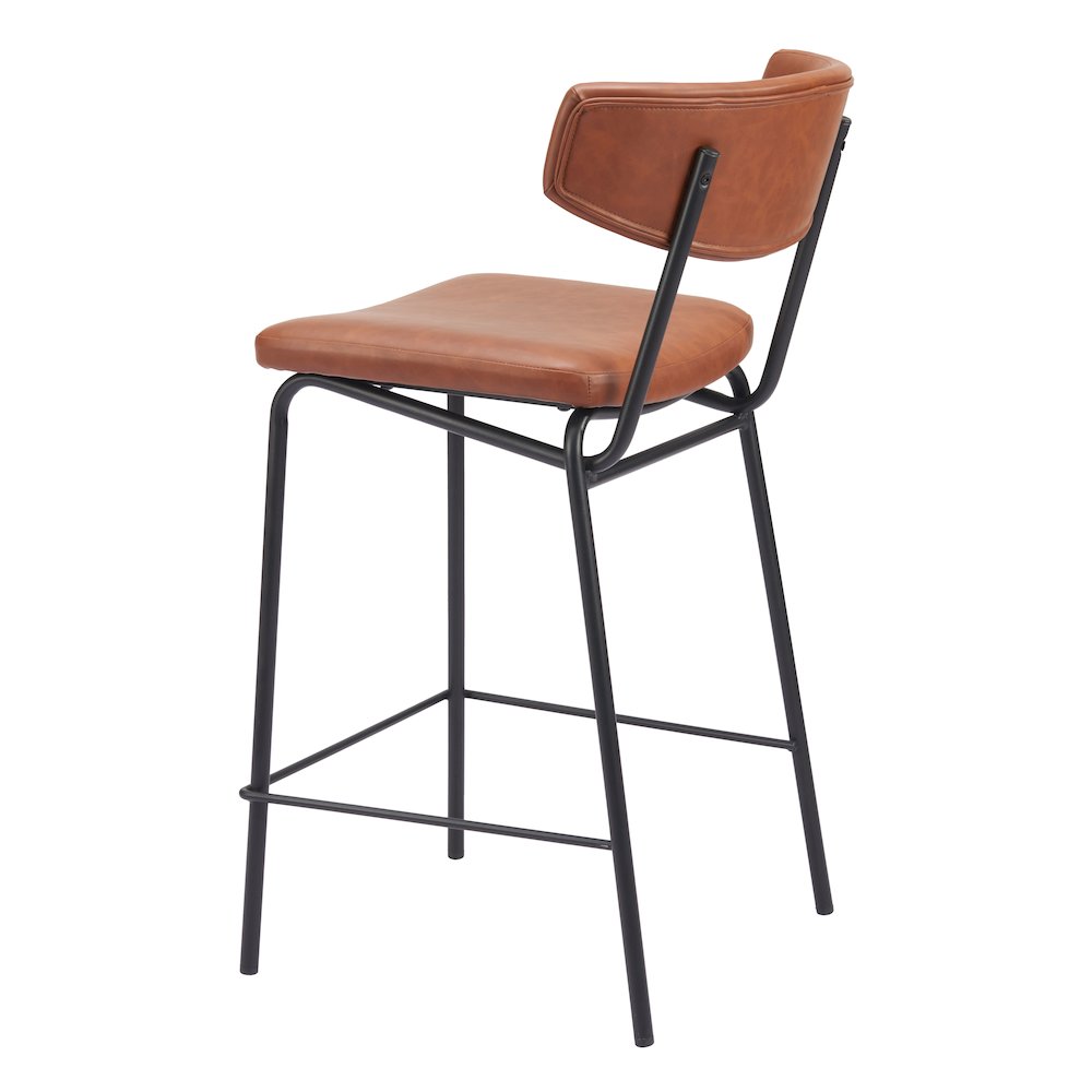 Charon Counter Stool (Set of 2) Vintage Brown. Picture 5