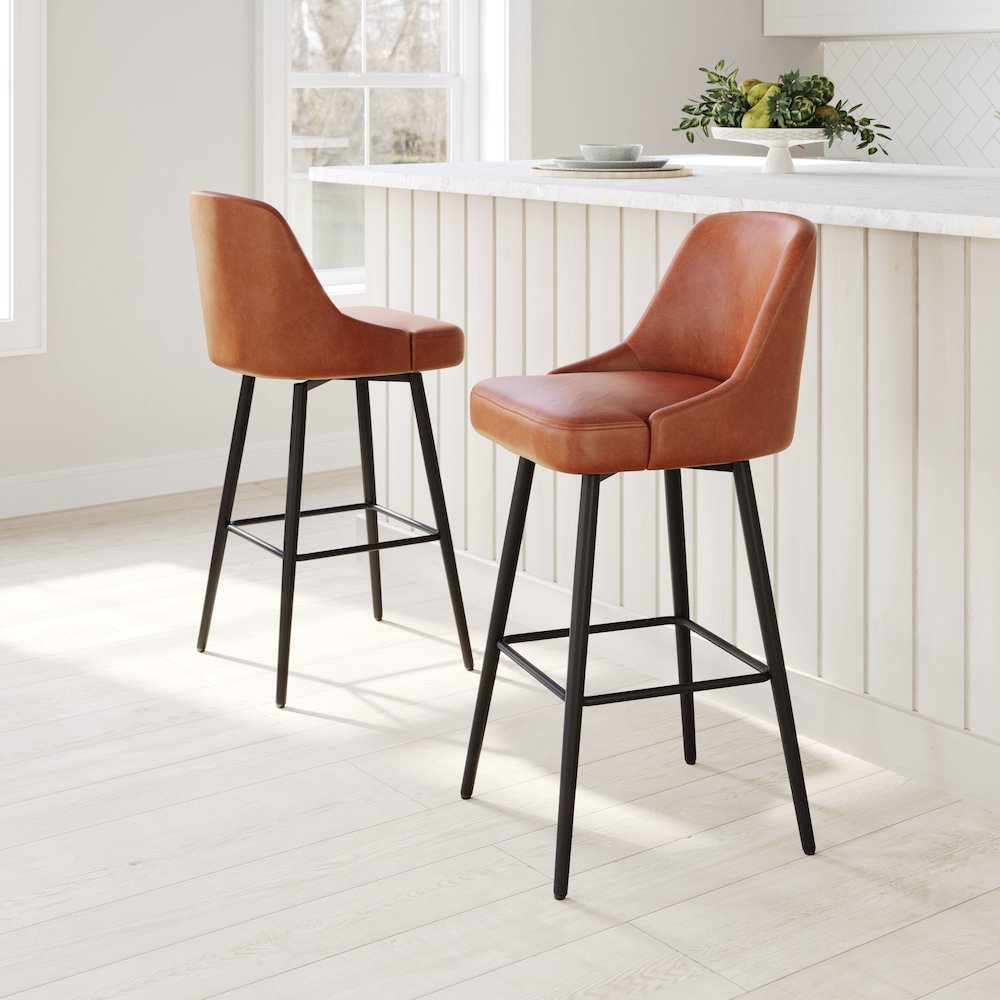 Keppel Swivel Barstool Brown. Picture 8