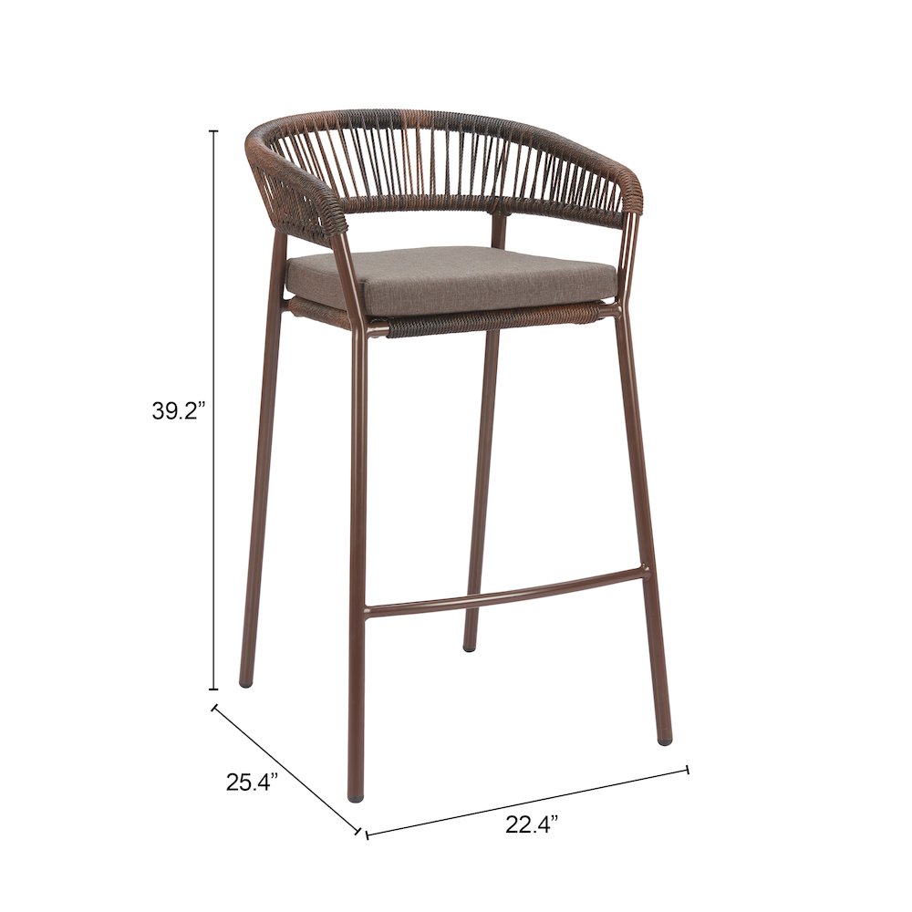 Skye Barstool (Set of 2) Brown. Picture 7