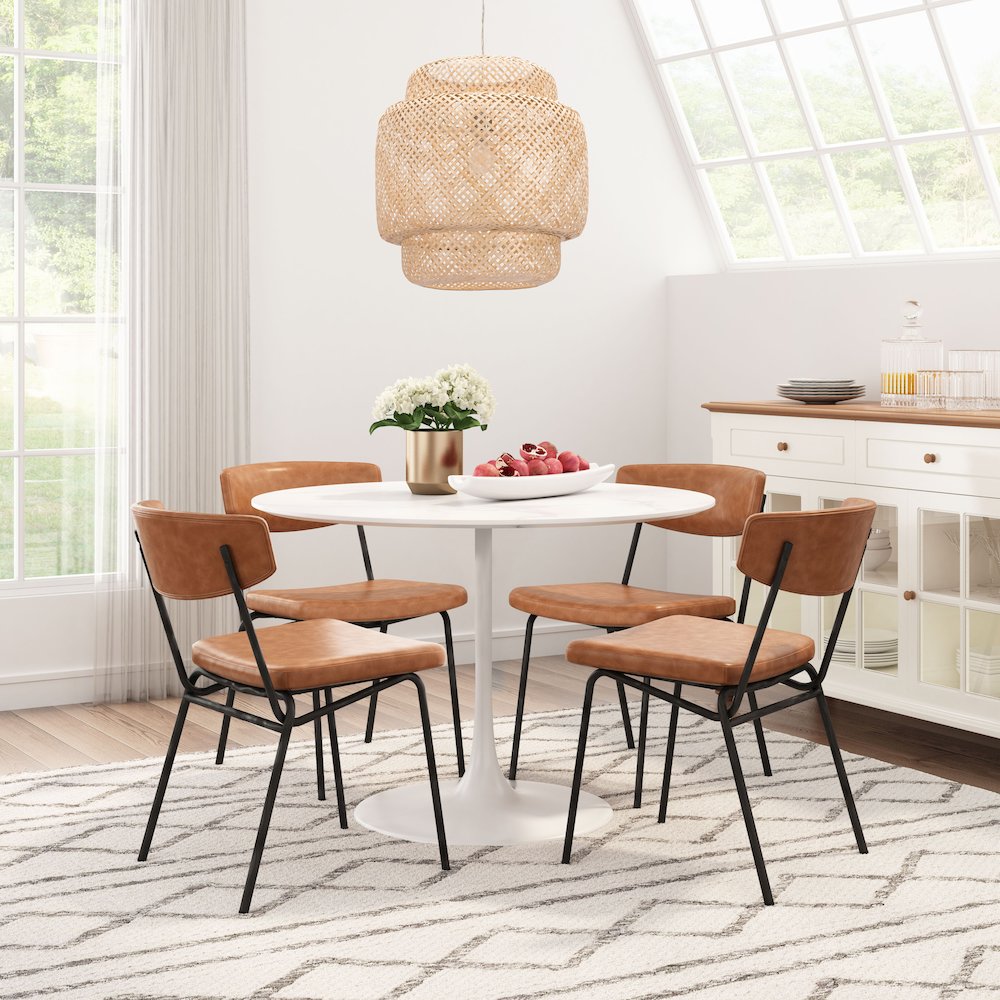 Charon Dining Chair (Set of 2) Vintage Brown. Picture 9
