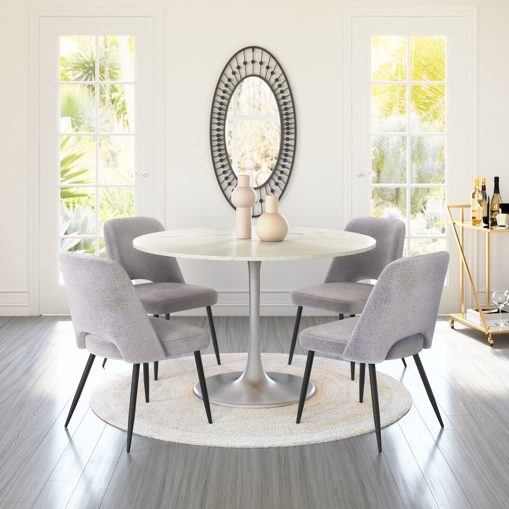 Teddy Dining Chair (Set of 2) Gray. Picture 12