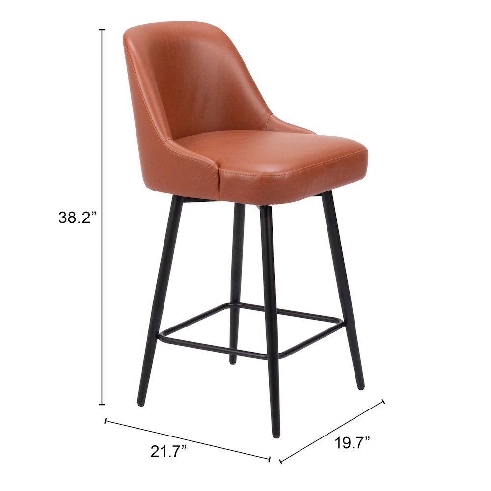 Keppel Swivel Counter Stool Brown. Picture 7