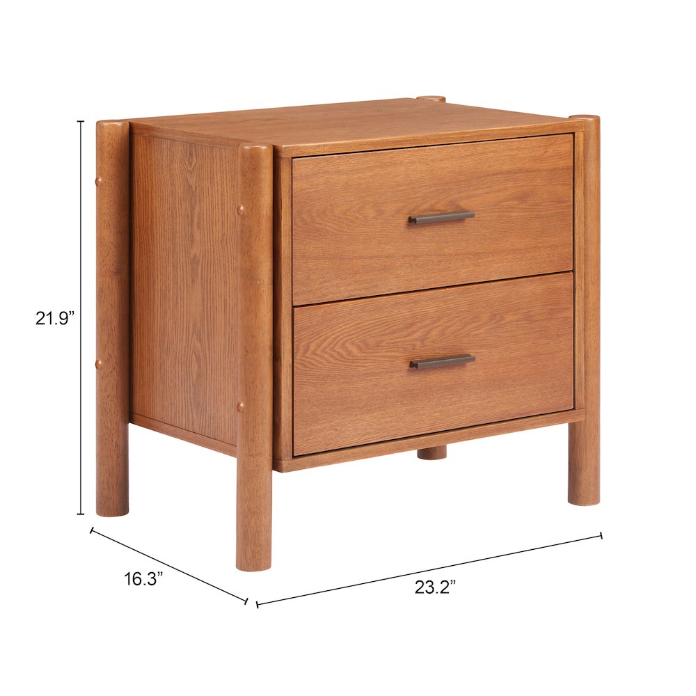 Beleza Nightstand Walnut. Picture 7