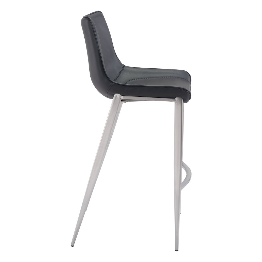 Magnus Barstool (Set of 2) Black & Silver. Picture 2