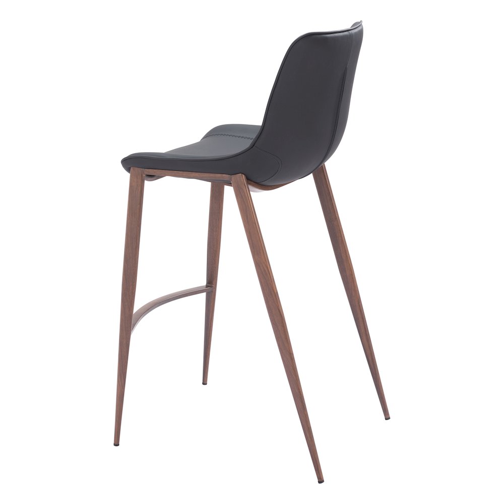 Magnus Barstool (Set of 2) Black & Walnut. Picture 5