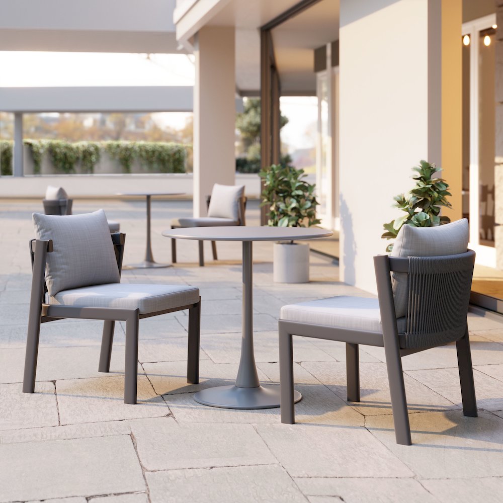 Horizon Dining Chair (Set of 2) Gray. Picture 8